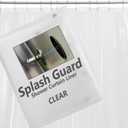 Short Clear Shower Curtain Liner 60x60, 12 Grommet Holes Plastic Shower Curtain 60 Inch Length with Magnets, Clear, 60x60