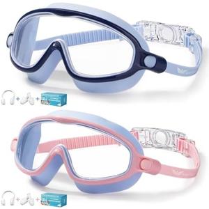 2 Pack Swim Goggles for Kids, No Leak Anti-Fog Anti-UV Swimming Goggles for Boys Girls Children 4-14 2 Pack Swim Goggles for Kids, No Leak Anti-Fog Anti-UV Swimming Goggles for Boys Girls Children 4-14