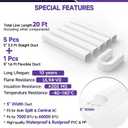 5'' 20 Ft Mini Split Line Cover Set, PVC & PP Line Set Cover for Mini Split AC, Line Hide for Central AC, White