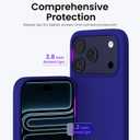 ORNARTO Compatible with iPhone 17 Pro Case 6.3", Slim Liquid Silicone 4 Layers Full Covered Soft Gel Rubber Shockproof Cover, Protective Phone Case for iPhone 17 Pro-Klein Blue