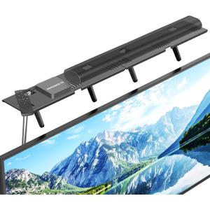 Soundbar Mount, No Drilling Steel TV Top Shelf Fits Most of Sound Bars Up to 15 Lbs, Universal Sound Bar TV Mount Bracket, Sound Bar Stand Compatible with Samsung, Sony, LG, Bose, 33.8x4.7 Inch (Black)
