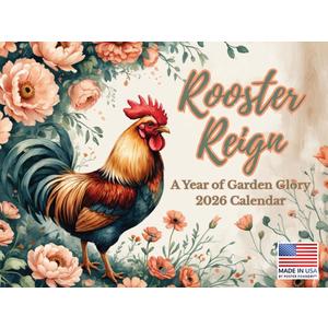 Rooster Calendar 2026 Wall Monthly Roosters Gifts For Rooster Lovers Women Men | American Made In The USA