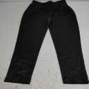 Fakanhui Women's Satin Silky Dress Casual Elastic High Waist Stretch Elegant Pants Trousers (Medium, Black01)