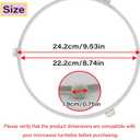 2 x 9.53in WB06X10705 Microwave Turntable Ring Replacement for GE Microwaves,Rotating Ring Roller,Microwave Oven Tray Support,Glass Plate Tray Support Holder