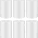 Teenyyou 6 Pcs White Frosted Glass Shade Replacements for Pendant Light Fixtures Glass Lamp Shade Cover, 1-5/8 Inch Fitter E26 Base, 4 w x 6 h, Replacement Lamp Globe for Chandelier Wall Sconce