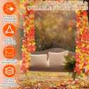 Seenelling 4 Pack Porch Swing Bed Rope Hanging Kit with Fall Maple Leaf Garland Decoration, 800 lbs Adjustable Heavy Duty daybed Swing Rope Straps for Porch Thanksgiving Garden Playground,10ft Length