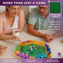 Color Shut The Box Game Wooden Board for 16 Players 16-Inch Large 12 Numbers Dice Board Game for Adults & Kids Ideal for Family Game Night