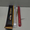 Partsam 17 Inch Led Trailer Sequential Turn Left Right Signal Light Bar 14 LED 2835SMD Red with Chrome Housing Screws High Low Brightness Running Brake Stop Turn Tail Light 10V-30V IP67 Waterproof