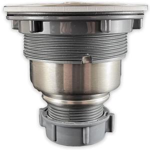 Lexicon 3-1/2 Inch Stainless Steel Strainer for Kitchen Sink, Stainless Steel Kitchen Sink Drain Strainer Assembly with Strainer Basket and Drain Stopper, US Standard Kitchen Sink SSS-D07