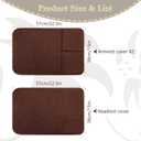 Armrest Covers - Arm Chair Covers Set of 3 Recliner Chair Covers, with Pockets Stretch Arm Rest Cover Non-Slip Armchair Protector Cover for Tv Armchair Chair Sofa,Washable (Brown 22.5x15 in)