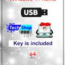 Tech-Shop-pro Compatible with install Key Included USB For Windows 11 Home OEM Version 64 bit. Recover, Restore, Repair Boot USB, and Install to Factory Default Fast and easy Free Technical Support