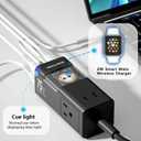 USB C Charger, 75W PD GaN3 Wall Rapid Charger Extension Cord with 3 U.S. AC Outlets and 1 Watch Wireless Charger, 2 USB-A Ports and 3 USB-C Ports, 9-in-1 Adapter for Office, Bedroom and Home