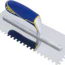 QEP Comfort Grip Stainless Steel Trowel Square Notch 1/4" x 1/4" x 1/4"