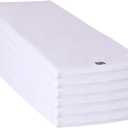 Rollee Pollee Preschool Nap Mats Cover for Daycare or Classroom, Standard Size 24 x 48 x 2 Inches, White, 6-Pack