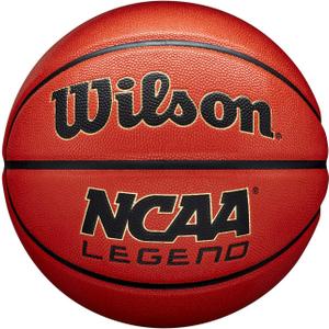 WILSON NCAA Legend Basketballs - Size 5, Size 6 and Size 7 (Orange/Black)