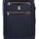 Travelpro Platinum Elite Softside Expandable Carry on Luggage, 8 Wheel Spinner Suitcase, USB Port, Suiter, Men and Women, True Navy Blue, Carry On 21-Inch