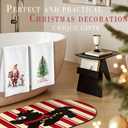 Snowman Bathroom Hand Towels Santa Dishes Towels for Kitchen, Xmas Towels Snowman Tea Towel Christmas Decor for Kitchen Bathroom Gifts for Women Mom 16x24 in
