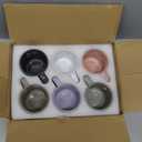 Gencywe Morandi Color Ceramic Mini Espresso Cups Set of 6, 5 oz Expresso Mugs with Handle, Porcelain Coffee Mugs Demitasse Cups, Modern Style Cups, Microwave Dishwasher Safe Suit for Espresso Machine | Mini, Coffee Mugs, Demitasse Cups, Modern Style Cups