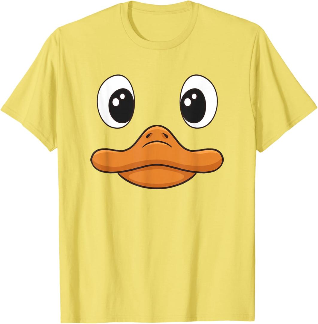 Duck Face Halloween Duck Costume Birthday Funny Duck Kids T-Shirt, XL