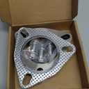 Exhaust Flange Connection Kit Stainless Steel, 3 Bolt 2.5 inch/63.5mm Exhaust Flange & Exhaust Gasket Connection Set with Bolts and Nuts for 63.5mm OD Pipes(2 Pcs Flange)