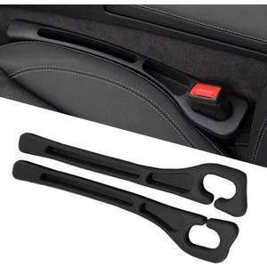 Tesdluy Car Seat Gap Filler Set of 2, Multifunctional Seat Side Gap Seam Filler Organizer with Phone Holder, Universal Fit Fill The Gap Between Seat & Console for Car, SUV, Truck