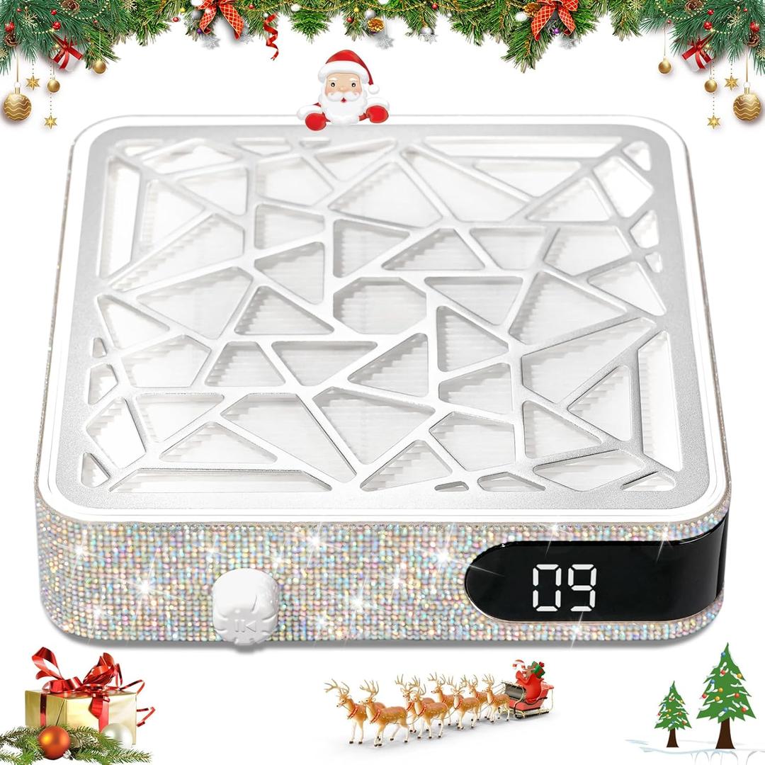 CHRISTINE SHELLY Nail Dust Collector, Powerful Vacuum Fan Vent Dust Collector Extractor Dust Suction Machine for Acrylic Nails Polishing, Nail Salon, White