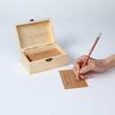 Card holder - 50-card holder, business card holder, double-sided design. (Advice and Wishes Wildflower)