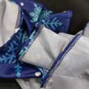 Dark Blue Winter Round Tablecloth 30inch