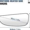 Pair Side Mirrors Glass for Ram Promaster 1500/2500 / 3500 2014-2021 Heated Rear View Tow Mirror with Backing Plate Replacement for 68413478AA 68413479AA (Driver Side & Passenger Side)