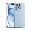 ZhyzRhsm Designed for iPhone 16 Pro Case Silicone Compatible with Magsafe, Camera Lens Protector, Military Grade Shockproof Protective, Rectangle Magnetic Phone Case for iPhone 16 Pro Blue