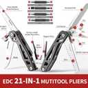 Fathers Day Gifts for Men Dad Him, WETOLS 21-in-1 Multitools with Pocket Knife, Stainless Steel Self-locking Pliers with 8 Screwdriver Bits, Multi Tool Survival Gear, EDC Knife with Pouch for Outdoor