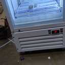 Velieta Commercial Beverage Refrigerator with Glass Door, 383L Display Fridge Beverage Cooler with Customizable Lightbox Adjustable Shelves, Drink Fridge Merchandiser for Restaurant Shop, White