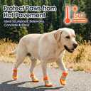 IECOii Dog Boots for Hot Pavement, Breathable Dog Shoes Large Size Dogs, Size:7, Yellow