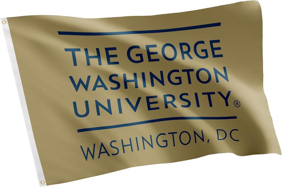 Desert Cactus The George Washington University TGWU Flag - 3 x 5 Feet Colonials Banner, Indoor/Outdoor Durable Fabric, 100% Polyester Design (Style 4)