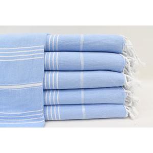 Linen Hub Cotton Set of 6 Beach Towels Turkish Peshtemal Extra Large 36x70 Travel Gym Pool Spa Blanket Beach Bath Towels