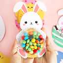 24 Pack Easter Cards for Kids, Easter Candy Holders with Plastic Domes, Cute Bunny Eggs Chick Gift Cards for Classroom Gifts Exchange Home Office Party Treats Favors