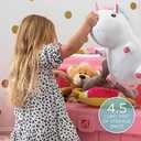 Step2 2-in-1 Toy Box & Art Lid, Kids Toy Storage Bin & Organizer, Easel & Chest in One, Made of Durable Plastic, For Toddlers 2+ Years Old, Pink