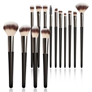 Makeup Brush Set, Premium Synthetic 14 Pcs Makeup Brushes, Travel Makeup Brush Set for Foundation, Concealer, Blush and Eyeshadow Brush(Brown)