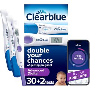 Clearblue Advanced Digital Ovulation Test Kit, 32 Ct Clearblue Advanced Digital Ovulation Test Kit, 32 Ct