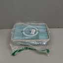 U-QE Dishwasher Safe Snackle Box Container with 8 Small Snacks Box - Premium Mint Green Plastic Divided Serving Tray with Lid and Handle for Snack, Veggie, Fruits, Perfect for Party, Picnic