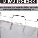 Windyun 3 Pcs Hypotenuse Laundry Sorter Replacement Bags Hamper Cart Removable Replacement Bags Laundry Storage Organizer Bag Hamper Liner, No Hooks 14.76 x 8.66 x 23.23/19.29 Inch(Gray)