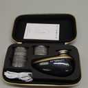 AprElm Rechargeable Electric Foot Callus Remover with 3-Sizes 120Pcs Sandpapers, Professional 1000RPM Electric Foot File with Organizer, Pedicure Tools Gifts for Women Men (E5 Black-Gold)