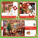 Christmas Advent Calendar 2025 Jigsaw Puzzles - 27.6 in x 19.7 in Christmas Fireplace 1008 Pieces Holiday Puzzles for Kids and Adults, 24 Boxes Puzzle Countdown Calendar to Christmas Family Toys Gift