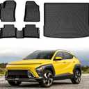 Mixsuper Floor Mat & Cargo Liner for Hyundai Kona 2024-2026 | SE | | SEL | | N Line | |Limited| (Not for Electric Model),All Weather TPE Rubber Floor Liners Protection for Kona Accessories Car Mats