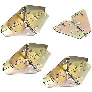 YIUWLMN 4Pcs Drop Leaf Table Support Folding Table Hinge 180°Folding Cross Spring Hinges with Mounting Screws