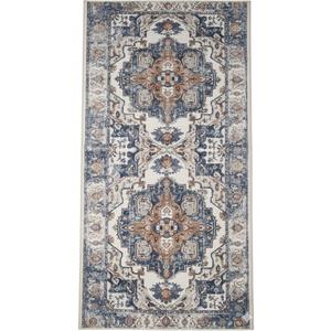 Hallway Washable Runner Rug - 4x2 Kitchen Rugs Entryway Rug Runner Vintage Soft Floor Mat Non Slip Indoor Farmhouse Carpet for Bathroom Living Room Bedroom (4x2 Brick)