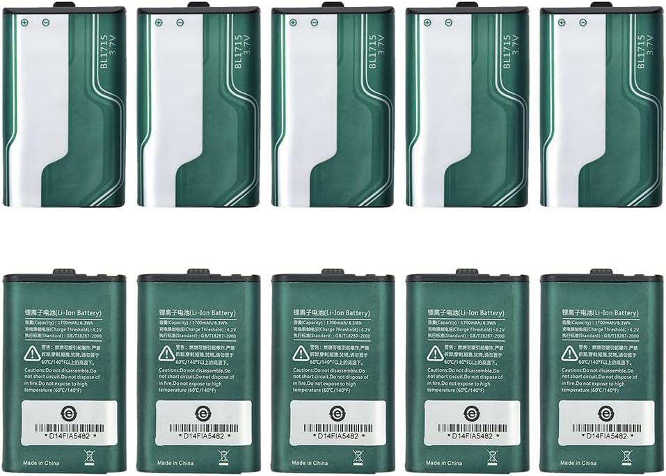 10x Hytera BL1715 Battery for Hytera HYT TC-320 TC320 Two Way Radio Replacement Li-ion Battery
