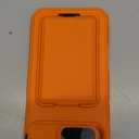 Holder & Camera Stand & Kickstand & Slide Camera Lens Cover & Wallet, Military-Grade Heavy Duty Phone Case Cover for iPhone 17 Pro Max 6.9'', Orange