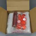 Tioncy 12 Pcs 5 Oz Vanilla Extract Bottles for Homemade Vanilla Jar Woozy Glass Bottle with Cap, Shrink Capsules, Sticker Syrup Gift Food Storage Canister for Hot Sauce Spice Dressing Homemade (Red)