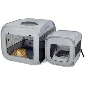 Aptododo Portable Large Cat Playpen for Outdoor & Indoor Cats Cage, Large Foldable Cat Tent, Fit Puppy, Dogs, Pets